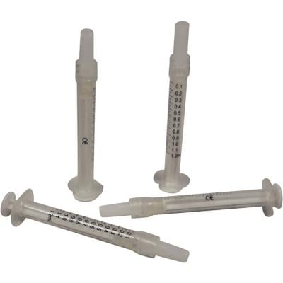 Patterson® Endodontic Luer Lock-Type Syringes, 1.2 cc, Disposable, Polypropylene, 100/Pkg