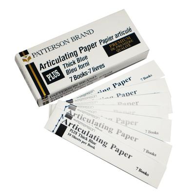 Patterson® Articulating Paper, Thick Plus, 225 Microns, Blue, 7/Pkg