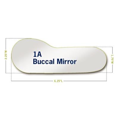 Riofoto Rhodium Intraoral Photographic Mirror, Adult, Buccal, Double-Sided, Autoclavable, Size 1A, 1/Pkg