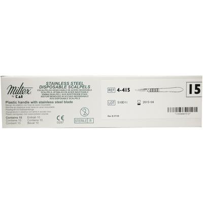Miltex Scalpels #15, 10/Bx