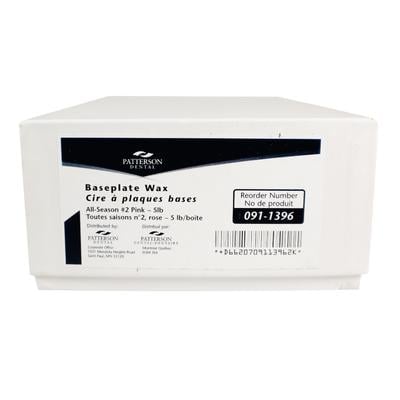 Patterson® Baseplate Wax – All-Season, No. 2, Pink, 5 lb/Box, 3" x 6" Sheets