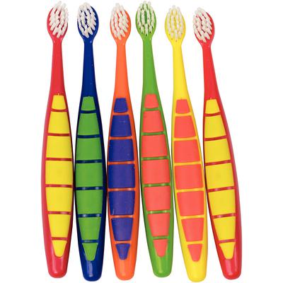 Patterson 22 Tuft Toothbrush, Soft Nylon Bristles, Compact Head, Assorted Colors, Child/Junior, 72/Pkg