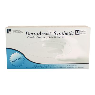 DermAssist™ Synthetic Powder Free Exam Gloves, Medium, Clear, 100/Box, NL411300