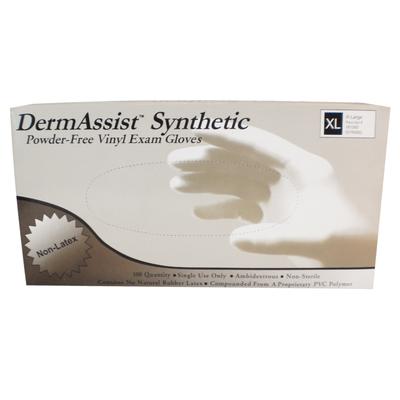 DermAssist™ Synthetic Powder Free Exam Gloves, Non-Sterile, Extra Large, Clear, 100/Box, 161350