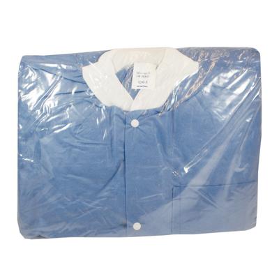 Maytex Lab Jacket, Blue, Small, 10/Pack