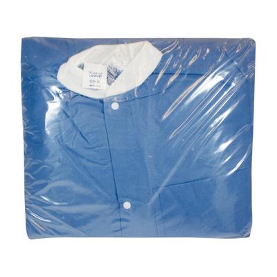 Maytex Lab Jacket, Blue, Medium, 10/Pack