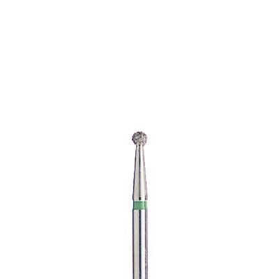 BluWhite Diamond™ Bur, FG, Round, Coarse, Green Ring, #131C, 1.6 mm Diameter, 1.1 mm Length, 5/Pkg