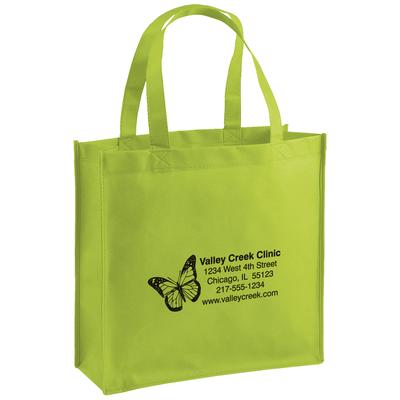 Nonwoven Tote Bags, One Color, 13" W x 13" H x 5" D, 100/Pkg