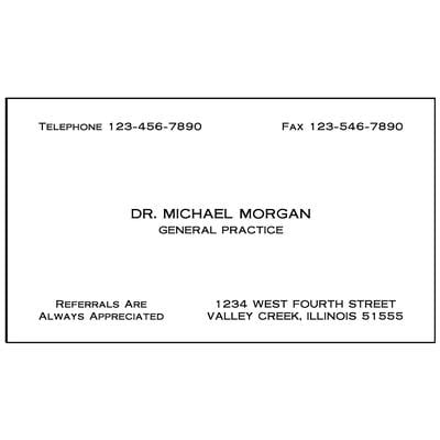 Classic® Linen Business Cards, 100 lb, White, 3-1/2" W x 2" H, Personalized, 500/Pkg