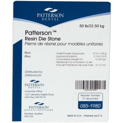 Patterson® Resin Die Stone – Blue, 25 lb Carton