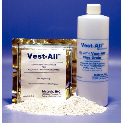 Vest-All™ Investment Powder Packets with Liquid - 100 (100 g) Packets with 3 Bottles of Liquid