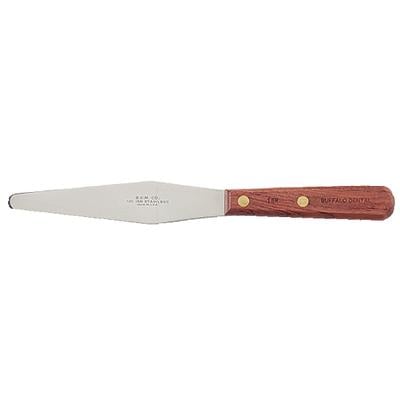 Buffalo Dental Spatula #15R Tapered Rigid, 6" Blade, Rosewood Handle, Single End, 79450