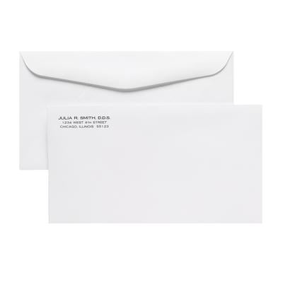 Patterson Office Supplies Nonwindow Personalized Envelopes, #6-3/4, 6-1/2" W x 3-5/8" H, Gummed-Flap, White, 500/Pkg