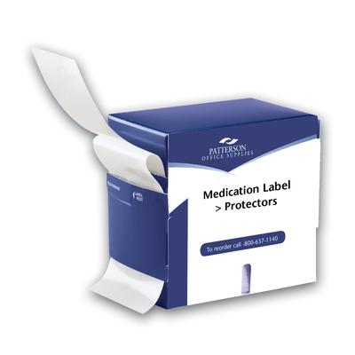 Medication Label Protector, Clear, 4" W x 2-1/4" H, 500/Roll
