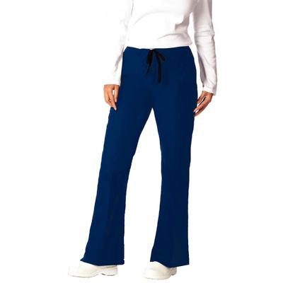 Fashion Seal Healthcare® Ladies' Drawstring Flare Pants, Navy, Extra Large, 65% Polyester/35% Cotton
