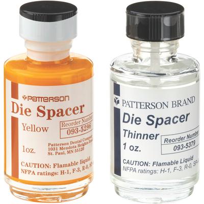 Patterson® Die Spacer Kit - Yellow, 1 oz Die Spacer + 1 oz Thinner