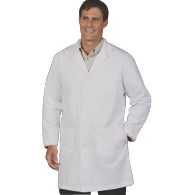 Fashion Seal Healthcare® Men's 3/4 Length Lab Coat, White, Size 32, Cotton/Polyester, 1/Pkg