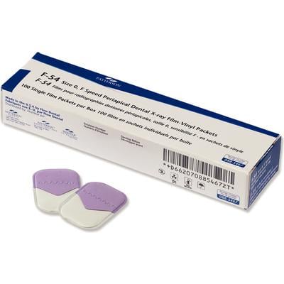 Patterson Dental Supply Intraoral X-ray Film, F Speed (F-54), Size 0, Single Vinyl Packets, 100/Pkg