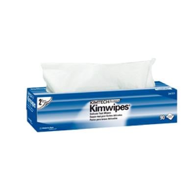 Kimtech Science Kimwipes Delicate Task Wipers, 2-Ply, White, 14.7" x 16.6", 90 Sheets/Box, 15 Boxes/Case