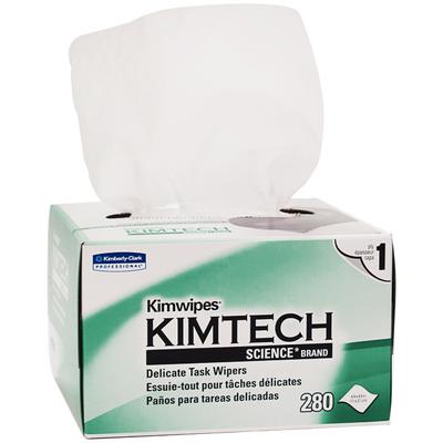 Kimtech Science Kimwipes Delicate Task Wipers, 1-Ply, White, 4.4" x 8.4", 280 Sheets/Box, 60 Boxes/Case