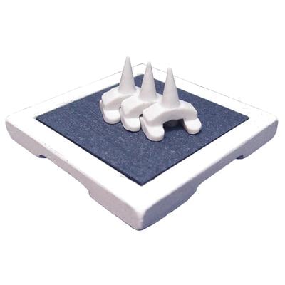 Keystone Carbon Insert Ceramic Firing Tray, C-010, 2-1/4" x 2-1/4" x 1/4", 2/Pkg