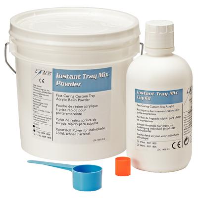 Lang Dental Instant Tray Mix, Powder and Liquid Kit, Blue, 5 lb Powder and 1 Quart Liquid