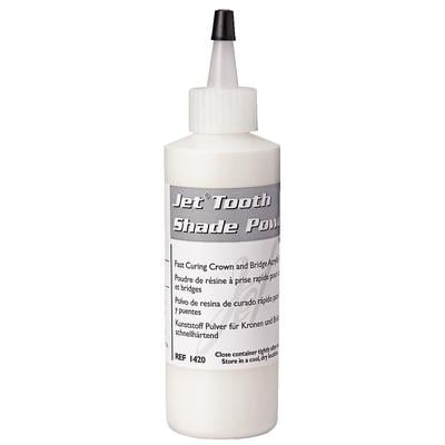 Jet Tooth Shade™ Self-Curing Acrylic Resin Powder, Shade C3, 4 oz Bottle
