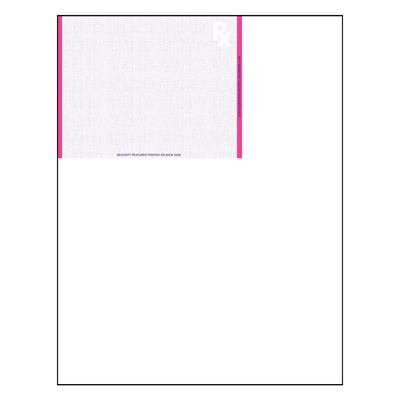 Laser Horizontal Tamper-Resistant Prescription Blanks, Nonpersonalized, 8.5" x 11" (5.5" x 4.25" Detached), 100/Pkg