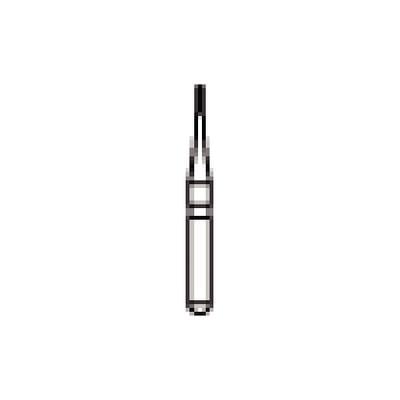 NTI® nano/prep™ Diamond Bur, FG, Fine Grit, Blue Ring, Cylinder Round End, #838, 0.7 mm Diameter, 2.0 mm Length, 5/Pkg