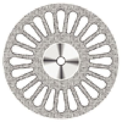 NTI Superflex Diamond Disc, Double Sided, Medium Grit, Perforated, HP Shank, 22 mm, D405-220