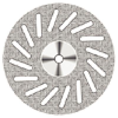 NTI Superflex Diamond Disc, Double Sided, Medium Grit, Perforated, HP Shank, 22 mm, Red, #605 (D605-220), 1/Pkg