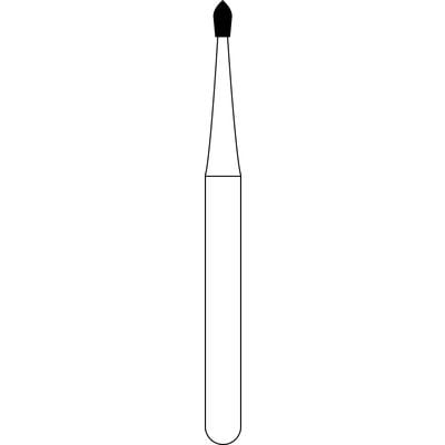NTI® 2-Piece Operative Carbide Burs, FG - Pear, #330, 0.8 mm Diameter, 1.6 mm Length, 5/Pkg