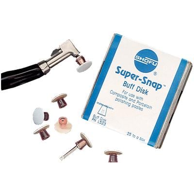 Shofu Super-Snap® Buff Disk Refill, Aluminum Oxide, Standard, 25/Pkg