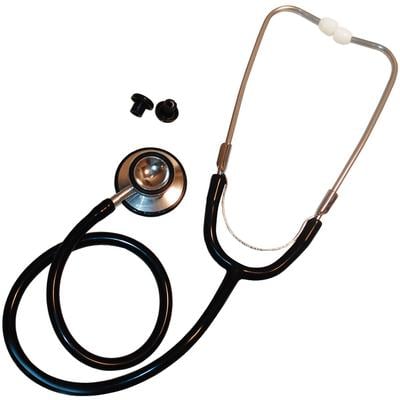 BV Medical Professional Dual Head Stethoscope, Black, 32" Overall Length, 1/Pkg