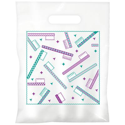 2-Color Dental Supply Bags - Toothbrush Mix-up, 9" W x 13" H, White, 100/Pkg