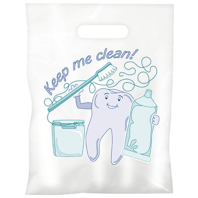 2-Color Supply Bags, Nonpersonalized, 9" W x 13" H, White, 100/Pkg