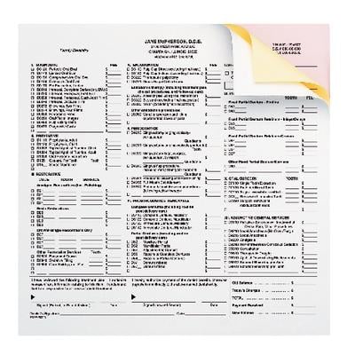 Padded Multi-Part Superbills, 2 Part, 8-1/2" W x 8" H, 500/Pkg