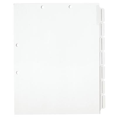 Writable 7-Tab Chart Divider Set, 11" x 8-1/2" with 1/2" Tab Extensions, White, 30 Sets/Box, 01KEZKNQERPN1JG07DB2DZ32H7