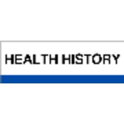 Patterson Office Supplies Index Tab, 1-1/4" W x 1-1/2" H, Health History, Dark Blue Stripe, 100/Pkg