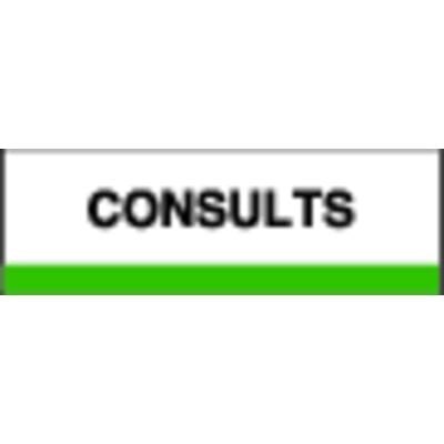 Patterson Office Supplies Index Tab, 1-1/4" W x 1-1/2" H, Consults, Dark Green Stripe, 100/Pkg