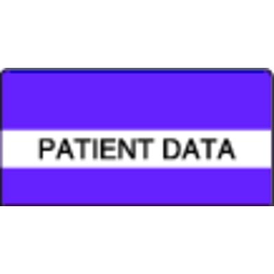 Index Tab, 1-1/2" W x 1-1/2" H, Patient Data, Lavender Stripes, 102/Pkg