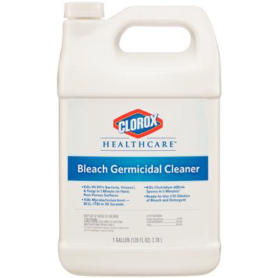 Clorox Healthcare Bleach Germicidal Cleaner, 1 Gallon Bottle, Refill