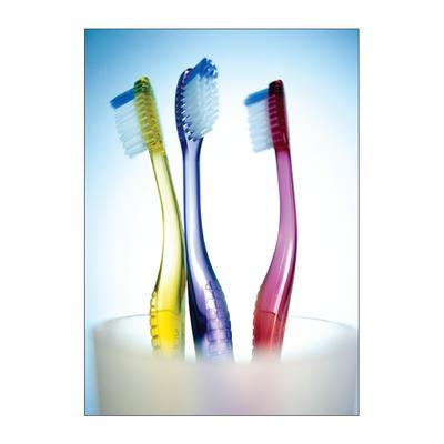 Reminder (DDS) 4-Up Laser Postcards, Blue Tip Toothbrushes, 4-1/4" W x 5-1/2" H, 100/Pkg
