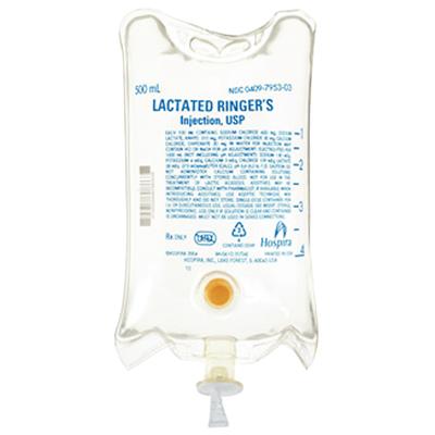 Lactated Ringer's Injection, USP, Flexible Container, 500 mL, NDC 00990-7953-03
