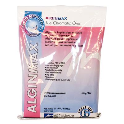 Justi Alginmax Chromatic-Phase Hydrocolloid Alginate Impression Material, Vanilla Scent, 1 lb Bags, 4/Box