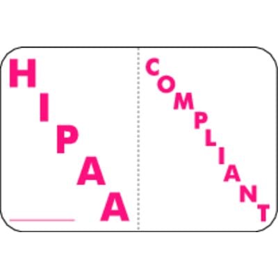 HIPAA Compliant Label, White, 1-1/2" W x 1" H, 225/Pkg