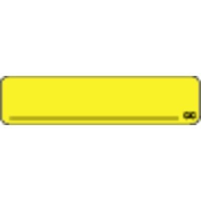 Syringe Label, 1-1/4" W x 5/16" H, Blank, Fluorescent Yellow, 500/Roll
