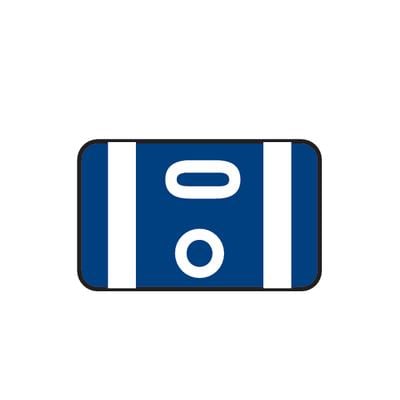 Smead® Alpha-Z™ Compatible Individual File Box Label, 1-5/8" W x 1" H, Letter O, Dark Blue, 100/Pkg