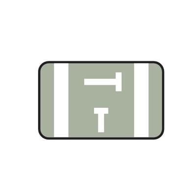 Smead® Alpha-Z™ Compatible Individual File Box Label, 1-5/8" W x 1" H, Letter T, Gray, 100/Pkg