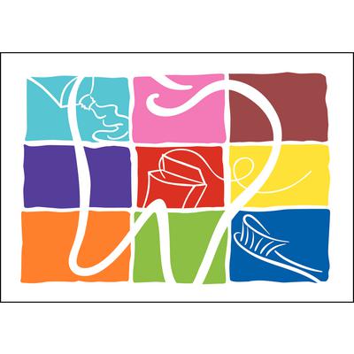 Reminder (DDS) Personalized Postcards, Color Blocks, 6" W x 4-1/4" H, 100/Pkg